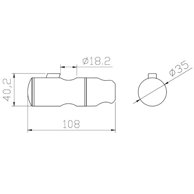 Zuhanyrózsa tartó Állítható 18MM