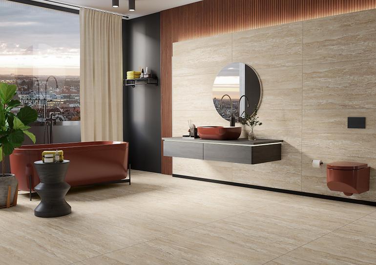 Csempe Travertino Carving 60/120