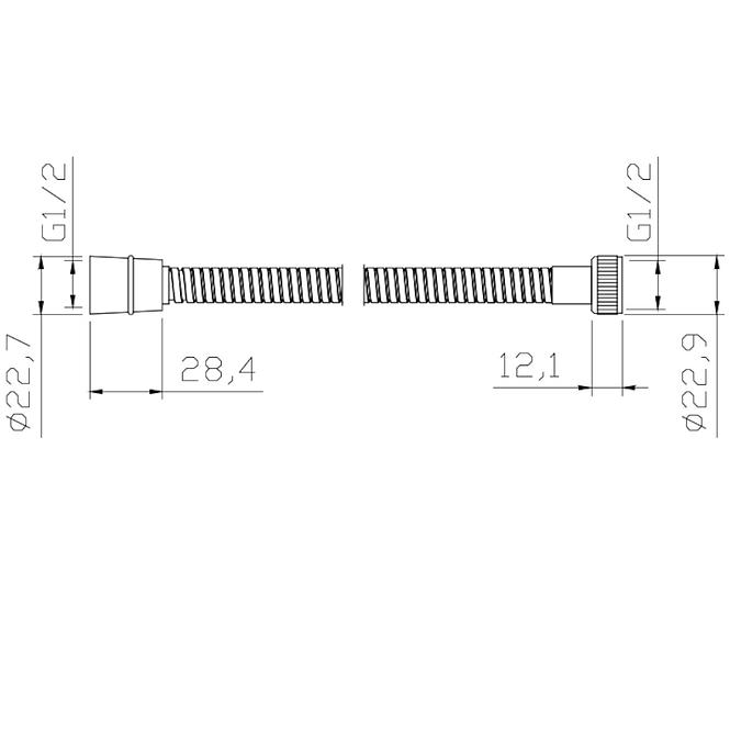 Zuhanycső Amon 150-170 cm