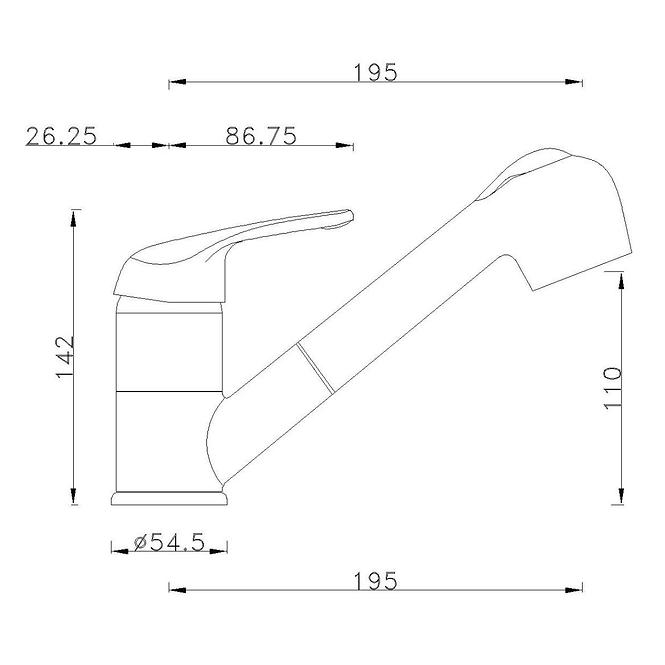 Csaptelep mosdókagylóhoz Izyda inox  w/w