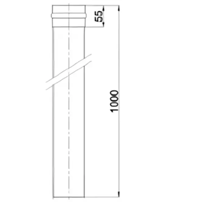 Egyenes cső RP80/1000 SPNP01