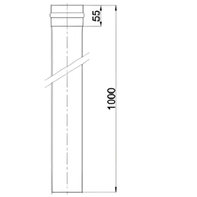 Egyenes cső RP80/1000 SPNP01