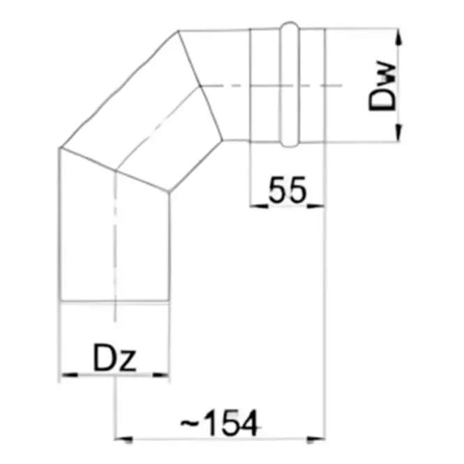 Fix könyökidom KS80/90 SPNP05,2