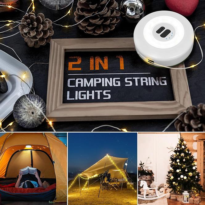 Kempinglámpa 49021 RGB STAR 10M,3