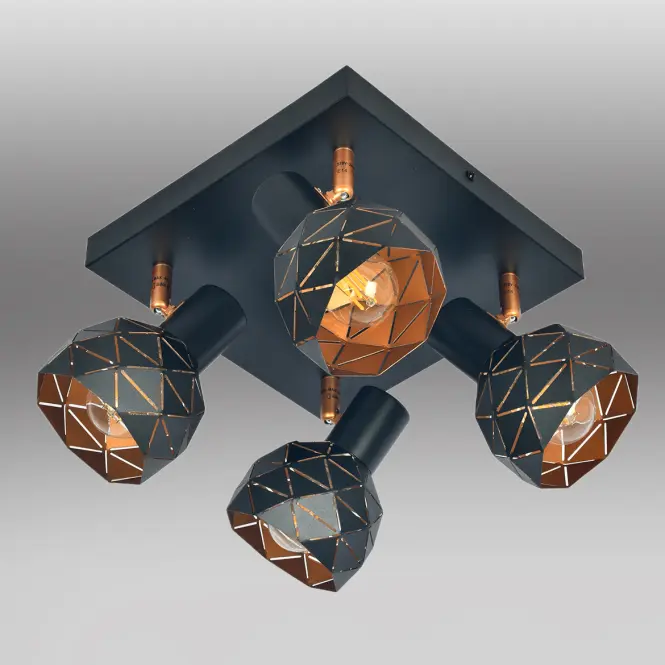 Lámpa Puzzle 4 AS-PUE144B black LS4