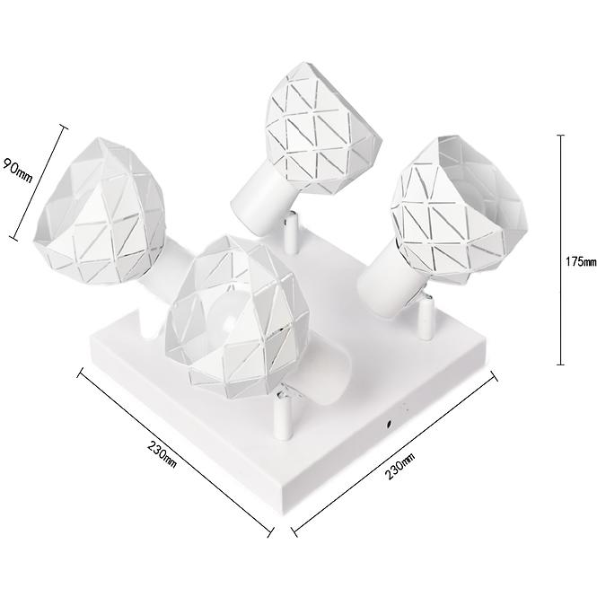 Lámpa Puzzle 4 AS-PUE144W white LS4,2