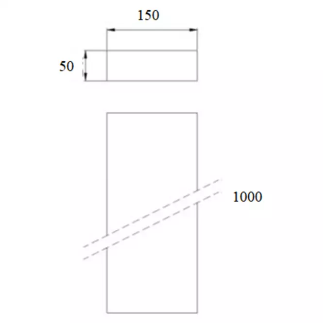 Vezetőcsatorna 150x50x1000 DPP01