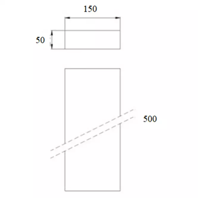 Vezetőcsatorna 150x50x500 DPP02