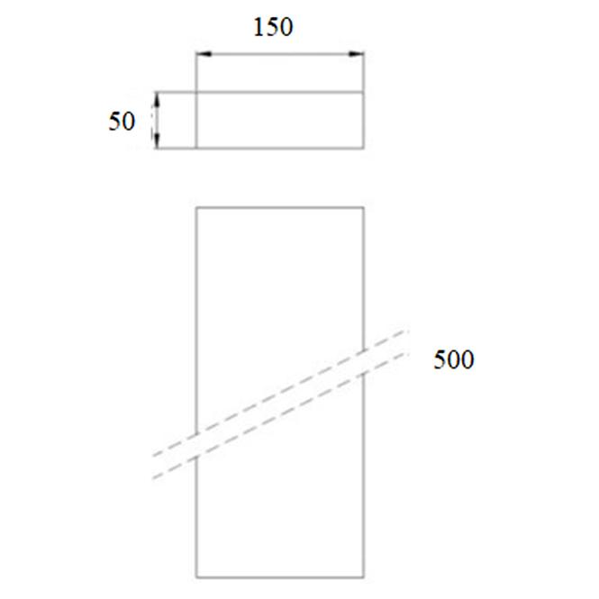 Vezetőcsatorna 150x50x500 DPP02