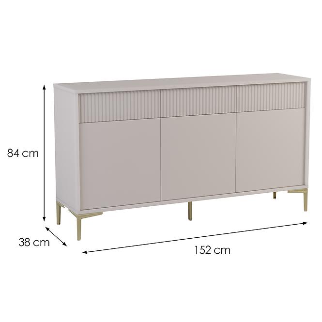 Komód Uni K3D3S beige