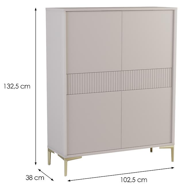 Vitrin Uni W4D2S beige