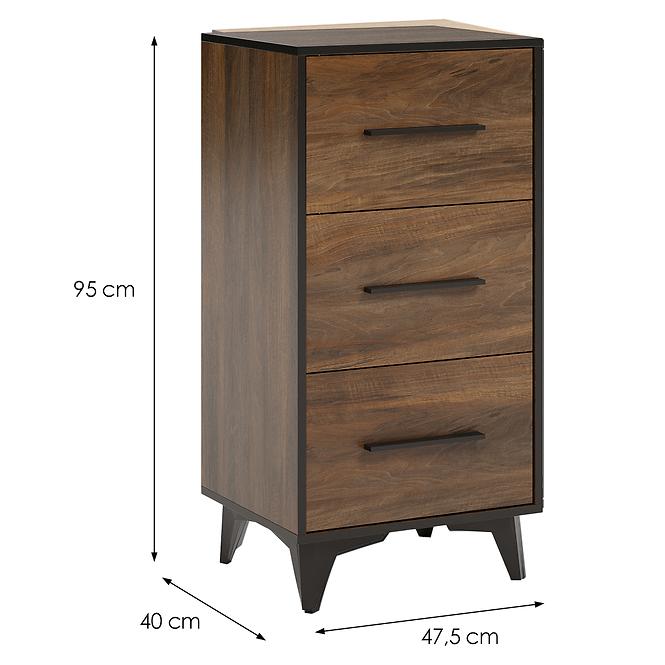 Komód Frida II K3SW shirin walnut