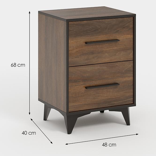 Éjjeliszekrény Frida II SN shirin walnut
