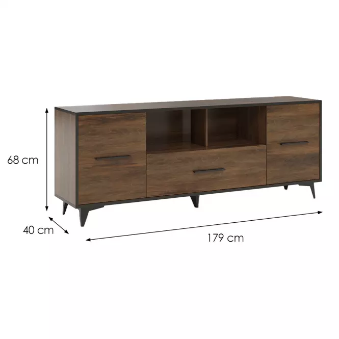 Szekrény RTV Frida II 2D1S shirin walnut