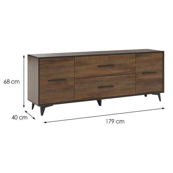 Szekrény RTV Frida II 2D2S shirin walnut