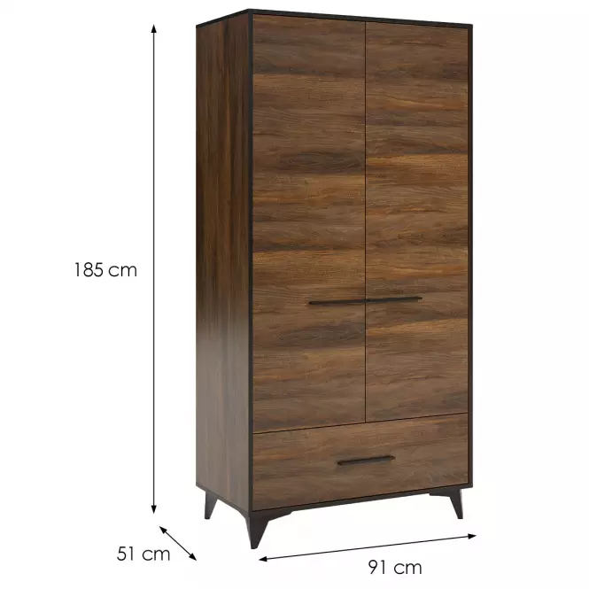Szekrény Frida II S2D1S shirin walnut,2