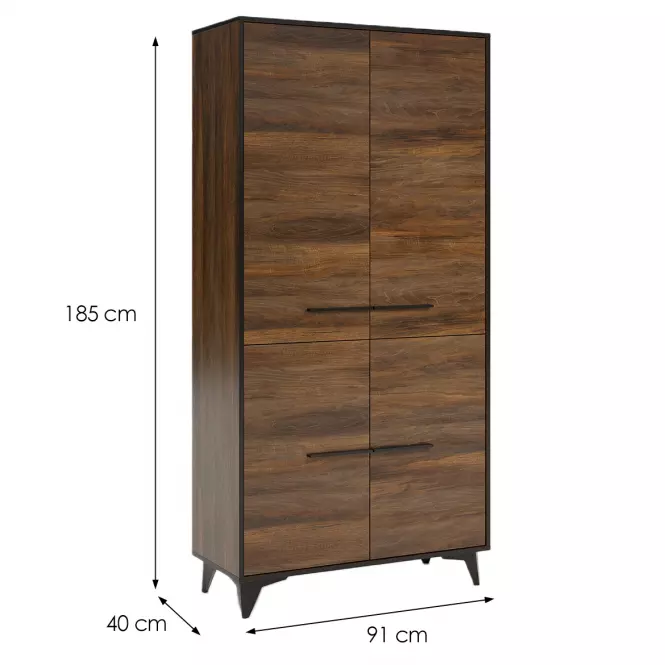 Szekrény Frida II S2D shirin walnut,2