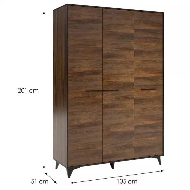 Szekrény Frida II S3D shirin walnut
