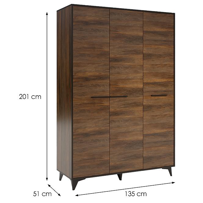 Szekrény Frida II S3D shirin walnut