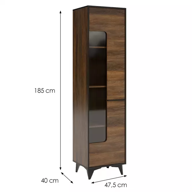 Vitrin Frida II W1D shirin walnut,2