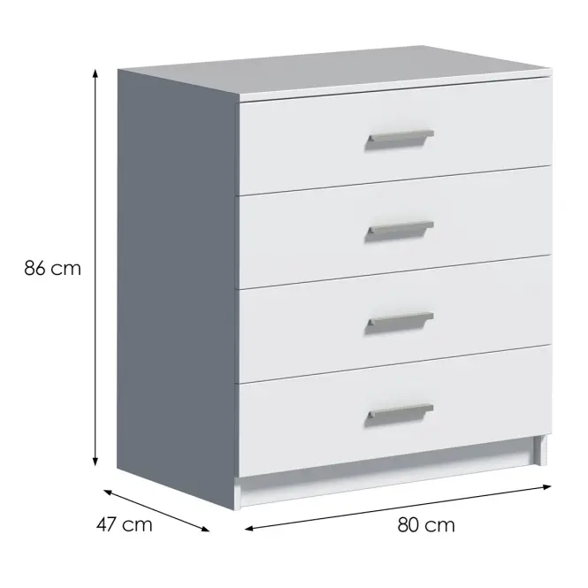 Komód DUO 4S fehér,2