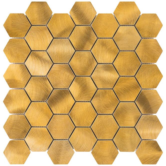 Csempe Mozaik GOLD HEXAGON 30/30/0,8