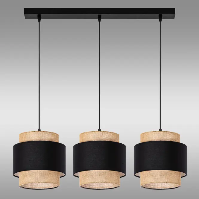 Lámpa W-L 1204/3 JUTE/BLACK LW3