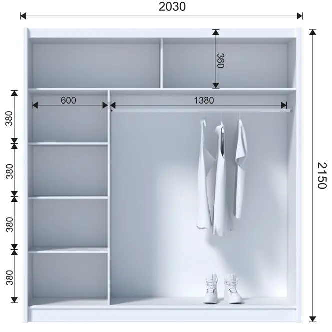 Szekrény Ladder 203 fekete/lamel tölgy craft,3