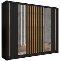 Szekrény Ladder 250 fekete/lamel tölgy craft