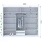 Szekrény Ladder 250 fekete/lamel tölgy craft,3