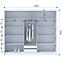 Szekrény Ladder 250 fekete/lamel tölgy craft,3
