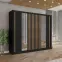 Szekrény Ladder 250 fekete/lamel tölgy craft,4
