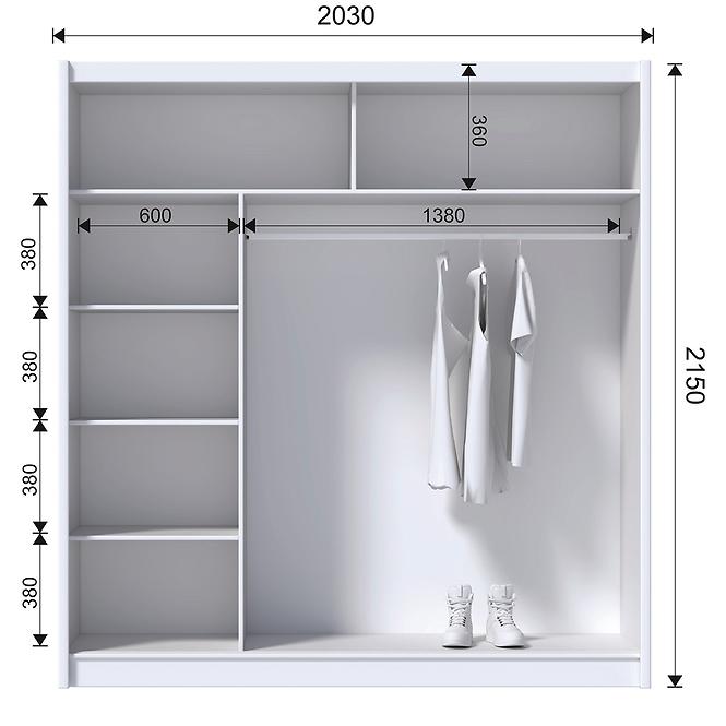 Szekrény DUO 203 fehér/beton