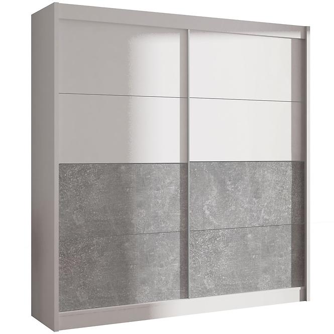 Szekrény DUO 203 fehér/beton