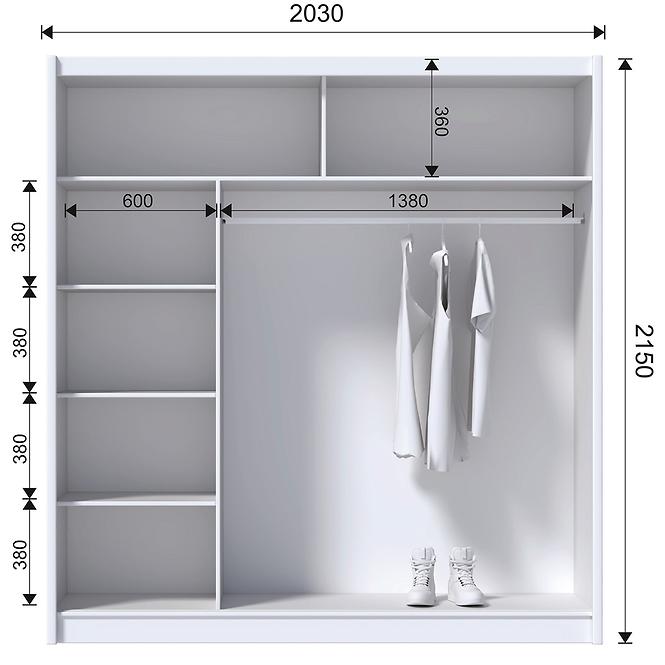Szekrény Multi 203 fehér