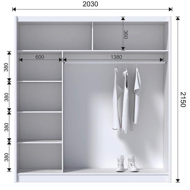 Szekrény Solo 203 fehér