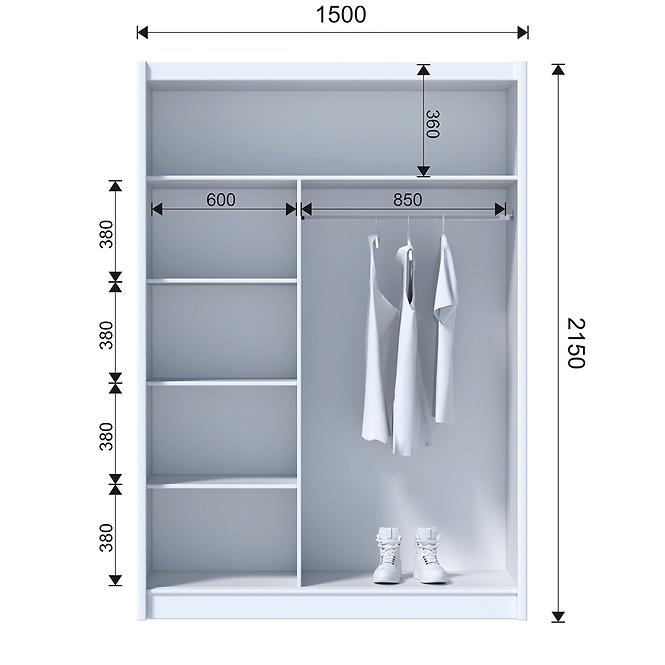 Szekrény CRAFT 150 tölgy craft