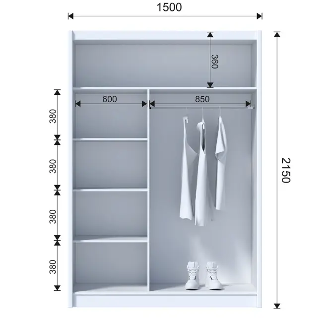 Szekrény CRAFT 150 tölgy craft,3