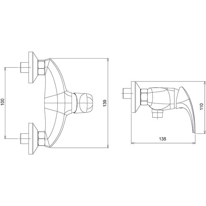 Zuhany csaptelep Metalia 57
