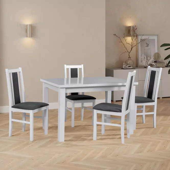 Étkező készlet KPL 1+4 BOSS 14 fehér/szürke