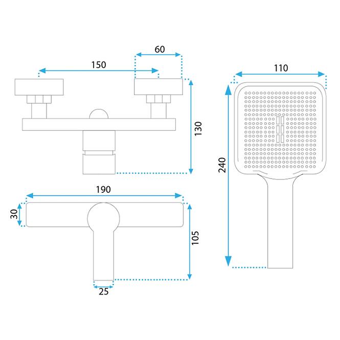 Csaptelep zuhanyhoz Rea Argus arany