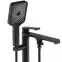 Szabadon álló fürdő csaptelep Rea Hass fekete,4