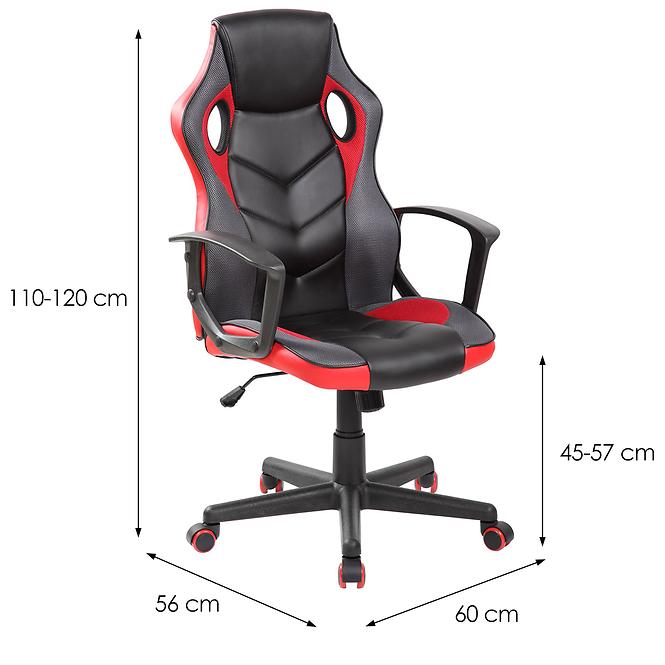 Gamer szék Star fekete/piros