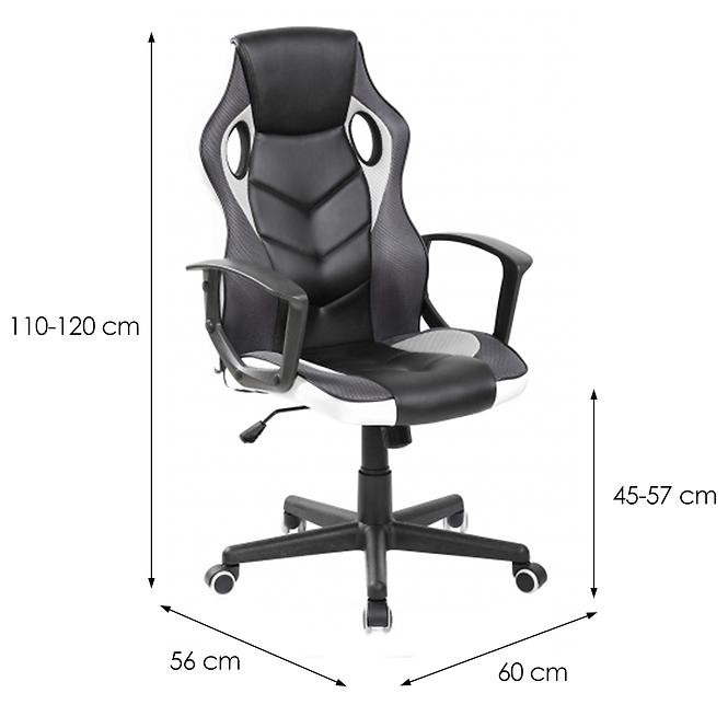 Gamer szék Star fekete/fehér