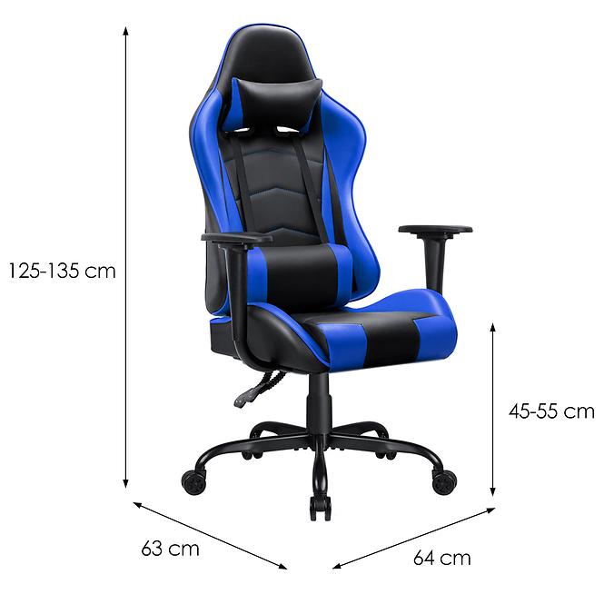 Gamer szék Orion fekete/kék