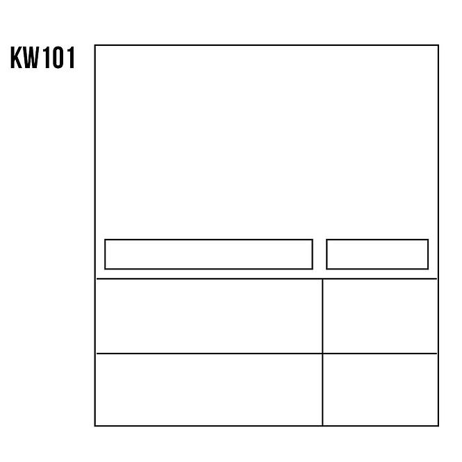 Vitrin Fenyő KW101 nyers