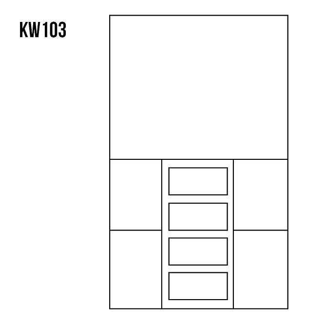 Vitrin Fenyő KW103 nyers