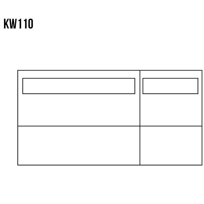 Vitrin Fenyő KW110 nyers