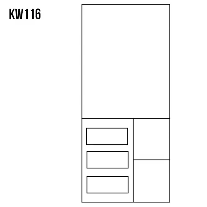 Vitrin Fenyő KW116 nyers,3