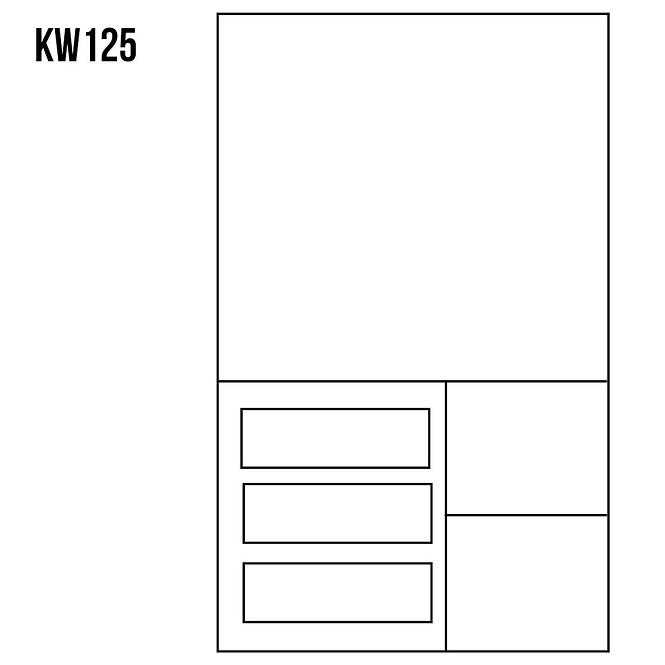 Vitrin Fenyő KW125 nyers